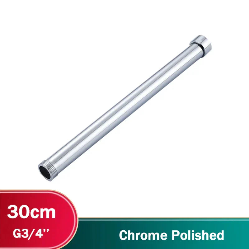 DecorBites™ Black Bathroom Shower Faucet Extension Tube - Round & Square 30/40cm General Interface