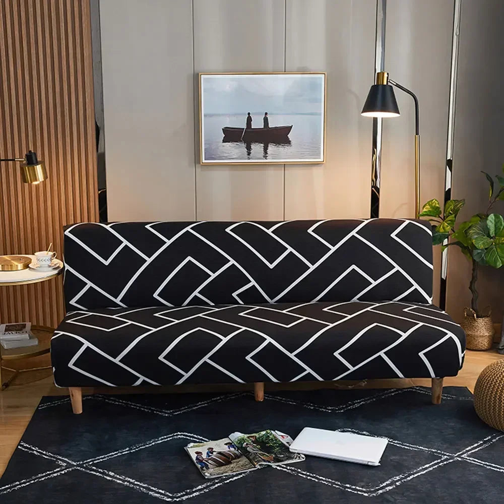 DecorBites™ Bohemian Mandala Futon Sofa Cover - No Armrest Couch Slipcover