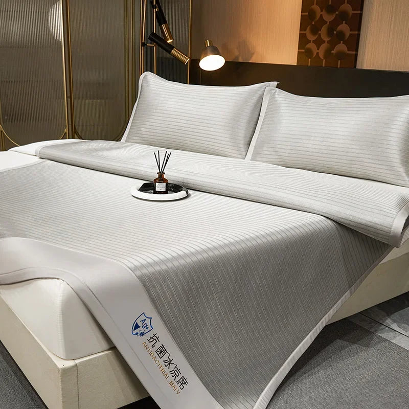 DecorBites™ Cooling Bed Mat Set: Foldable, Skin-Friendly Sleeping Cushion with Elastic Band