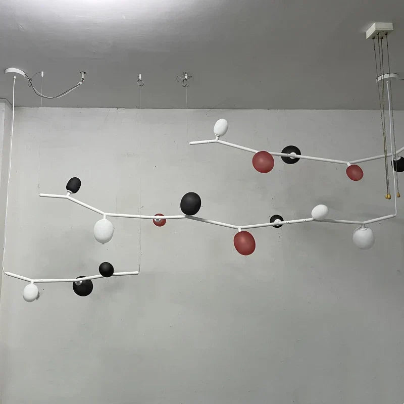 DecorBites™ Art Deco Branches Chandeliers Black White Glass G9 Bulb Height Adjustable