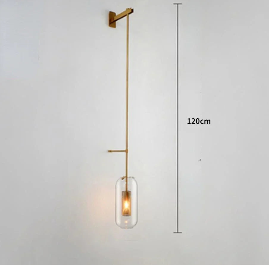 DecorBites™ Gold Glass Wall Sconce Light Fixture for Home Hotel Bathroom Decor
