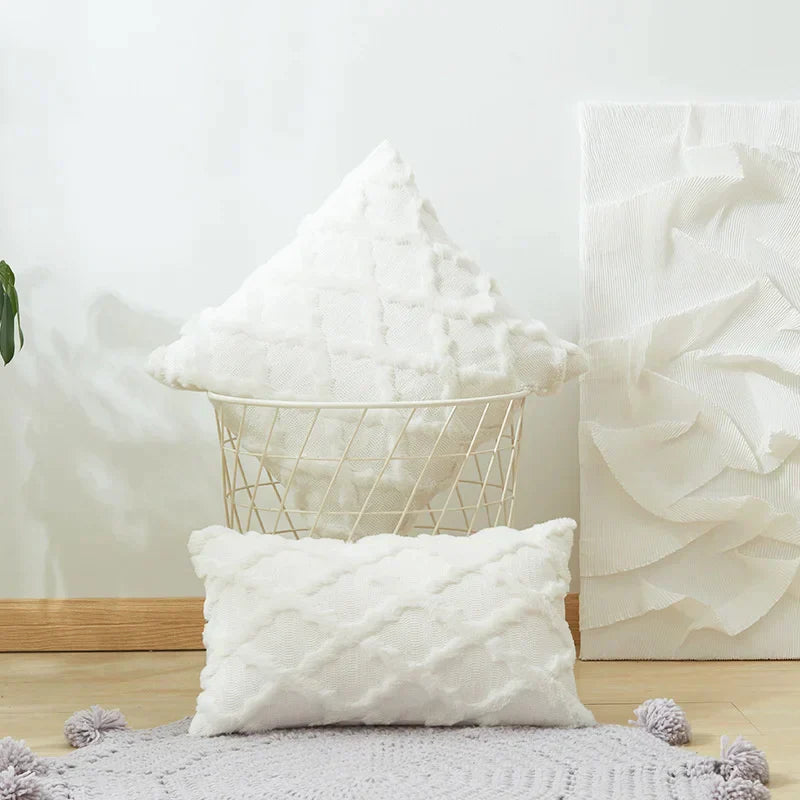 DecorBites™ Diamond Solid Embroidery Cushion Cover - Modern Home Decor