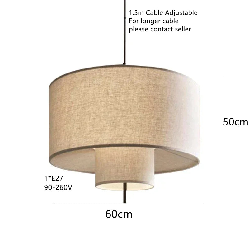 DecorBites™ Bohemian Wabi Sabi Fabric Pendant Lamps for Home, Office, and Hospitality