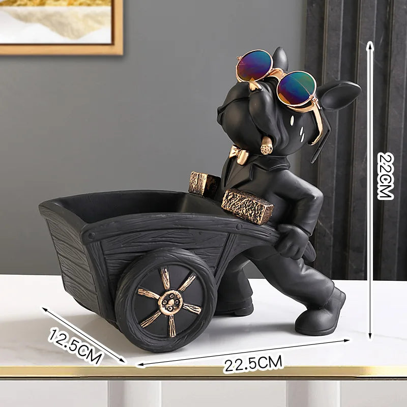 DecorBites™ Dog Statue Resin Art Sculpture Figurine Home Study Decoration Ornament