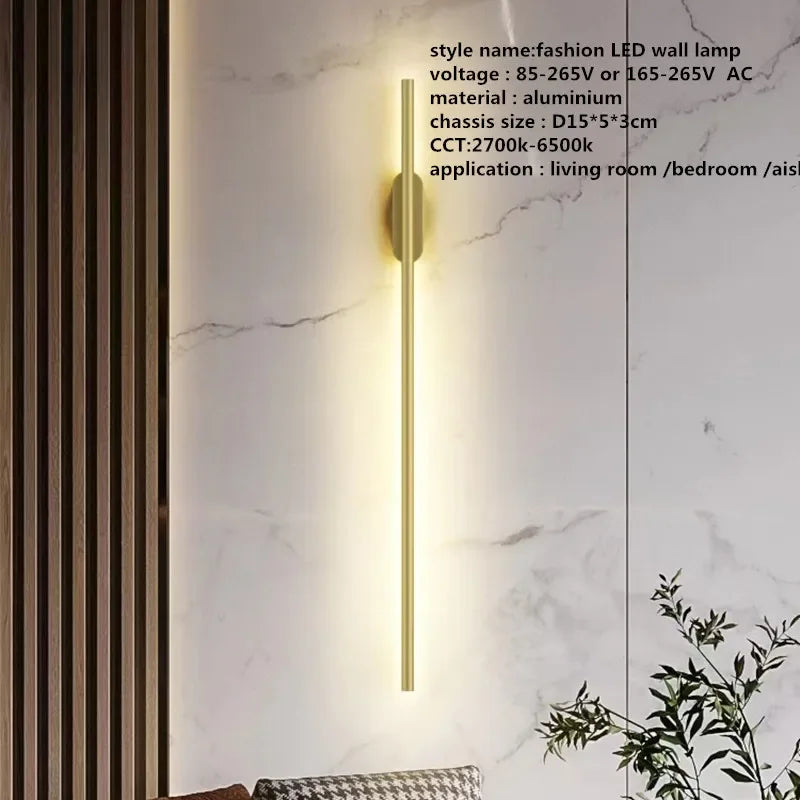 DecorBites™ Linear Tube LED Wall Lamp Living Room Bedside Foyer Corridor Sconce Panel