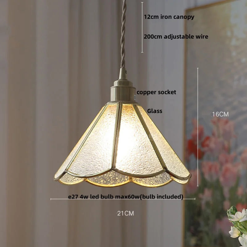 DecorBites™ Glass Flower LED Pendant Light Fixture for Modern Luxury Home Decor
