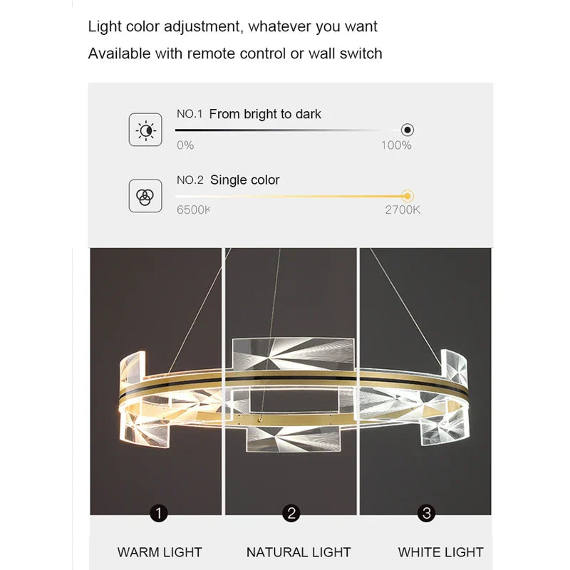 DecorBites™ Gold Aluminum Plating LED Pendant Lights for Home Decor