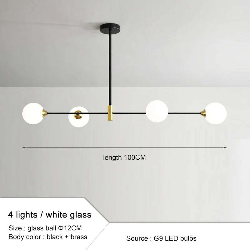 DecorBites™ Glass Ball Pendant Chandelier for Modern Home Decor and Lighting