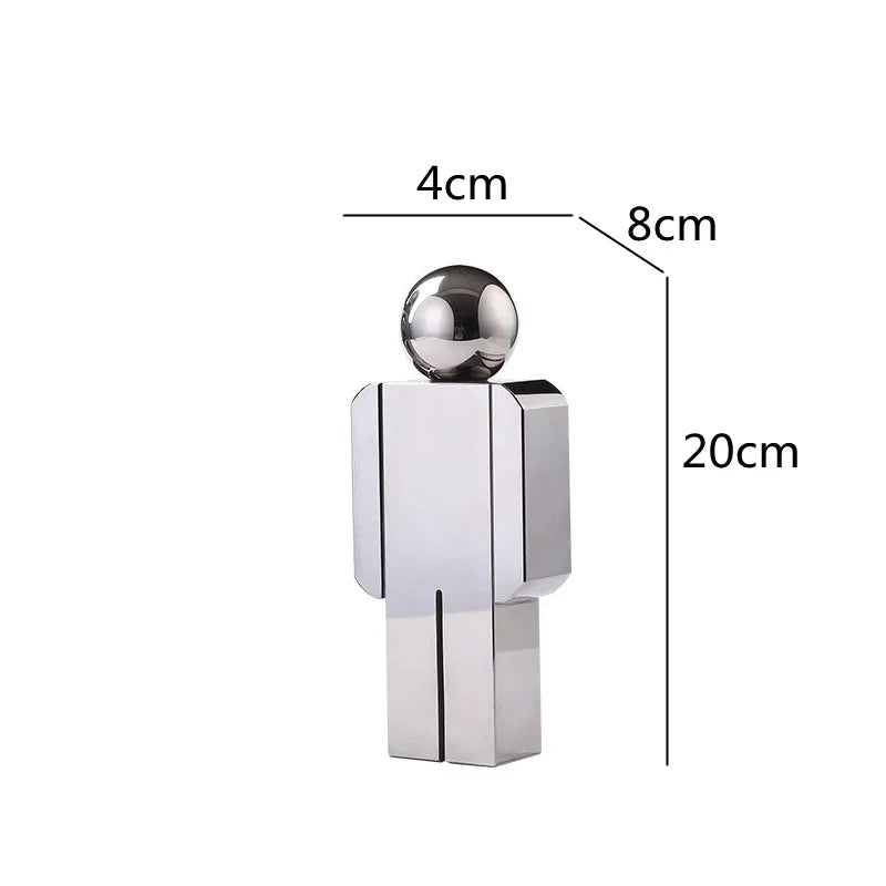 DecorBites™ Crystal Man Statue Glass Figure Sculpture Home Decor Ornaments