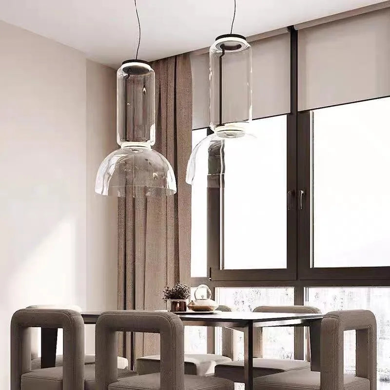 DecorBites™ Glass LED Pendant Light - Stylish and Modern Illumination for Various Spaces