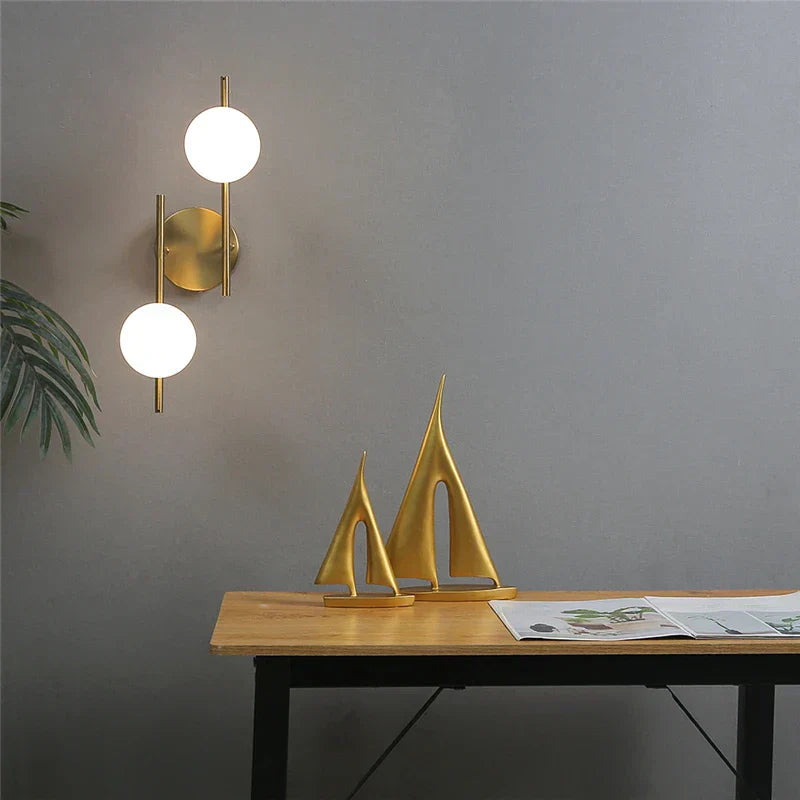 DecorBites™ Glass Ball LED Wall Light: Modern Indoor Bedroom Lamp for Home Decor