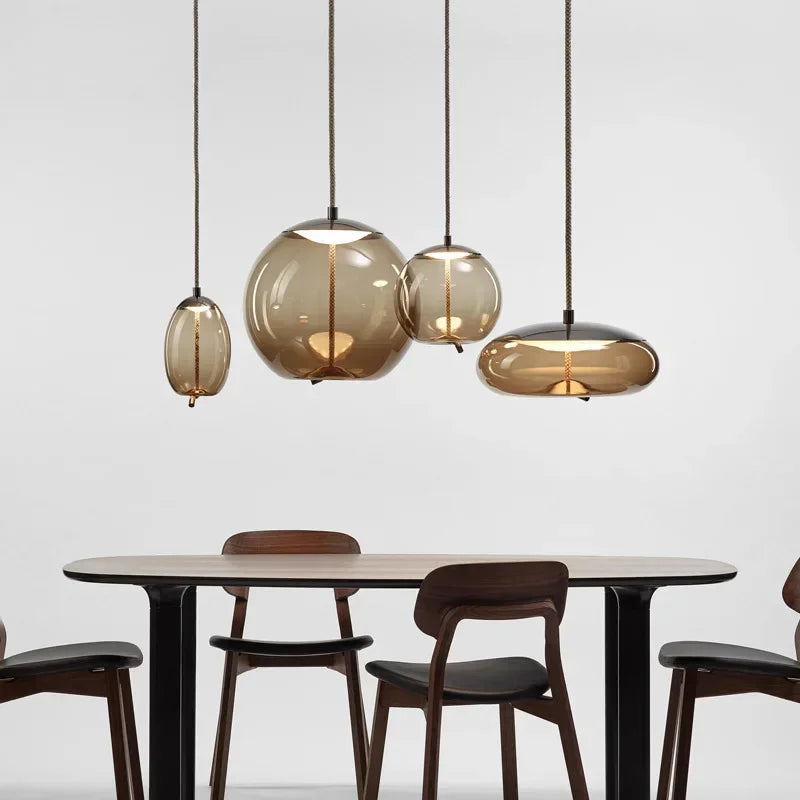 DecorBites™ Glass Chandelier Knot Pendant Lamp for Bedroom Kitchen Dining Room