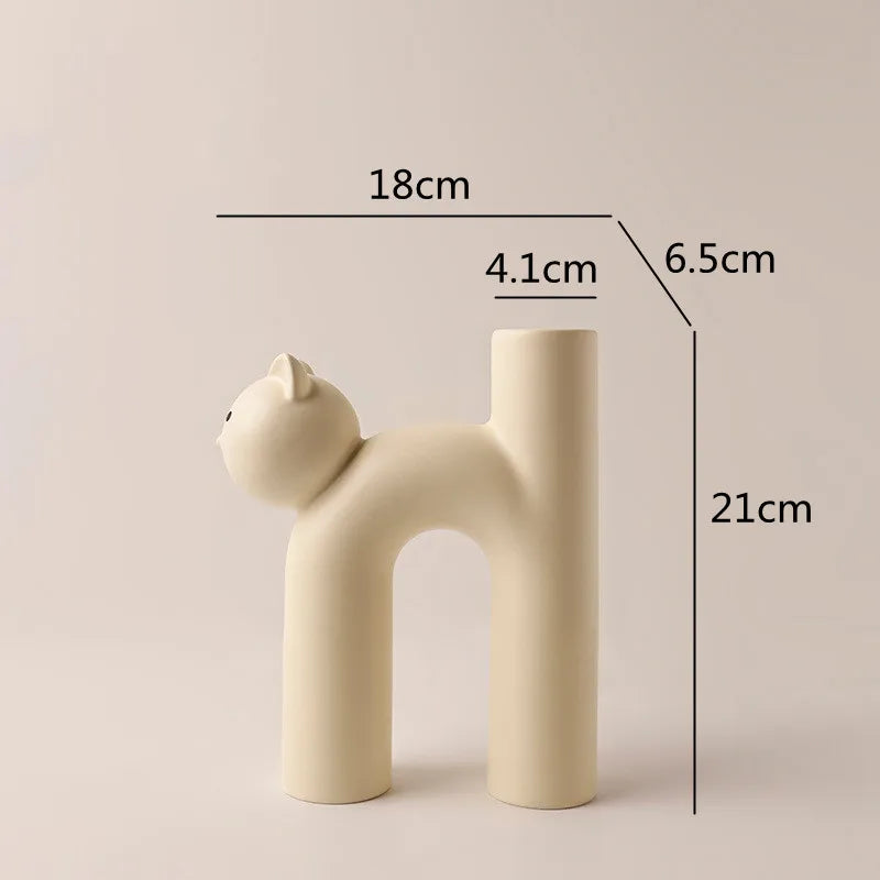 DecorBites™ Cathead H-Shaped Tube Vase for Flower Hydroponics Arrangement