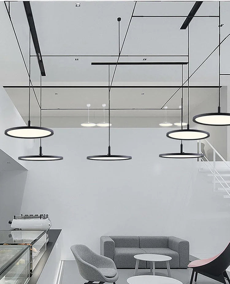 DecorBites™ Aluminum Pendant Light: Round LED Ceiling Lamp for Home, Hotel, Restaurant, Bar