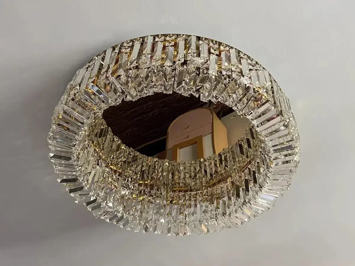 DecorBites™ Crystal Ceiling Lamp: Modern Bedroom & Living Room LED Light Luxe Atmosphere