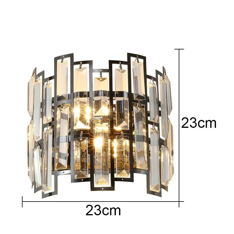 DecorBites™ Crystal LED Wall Lamp: Modern Luxury Lighting for Living Room, Bedroom, Study