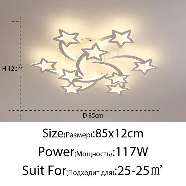 DecorBites™ LED Acrylic Chandelier Lights with Remote for Home Indoor Lighting