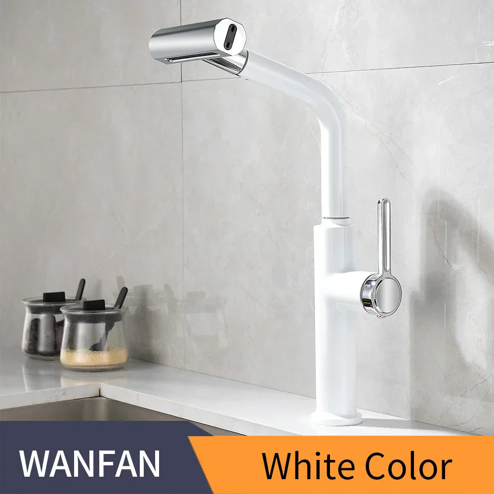 DecorBites™ Black Pull Out Kitchen Faucet with Waterfall Stream Sprayer Head