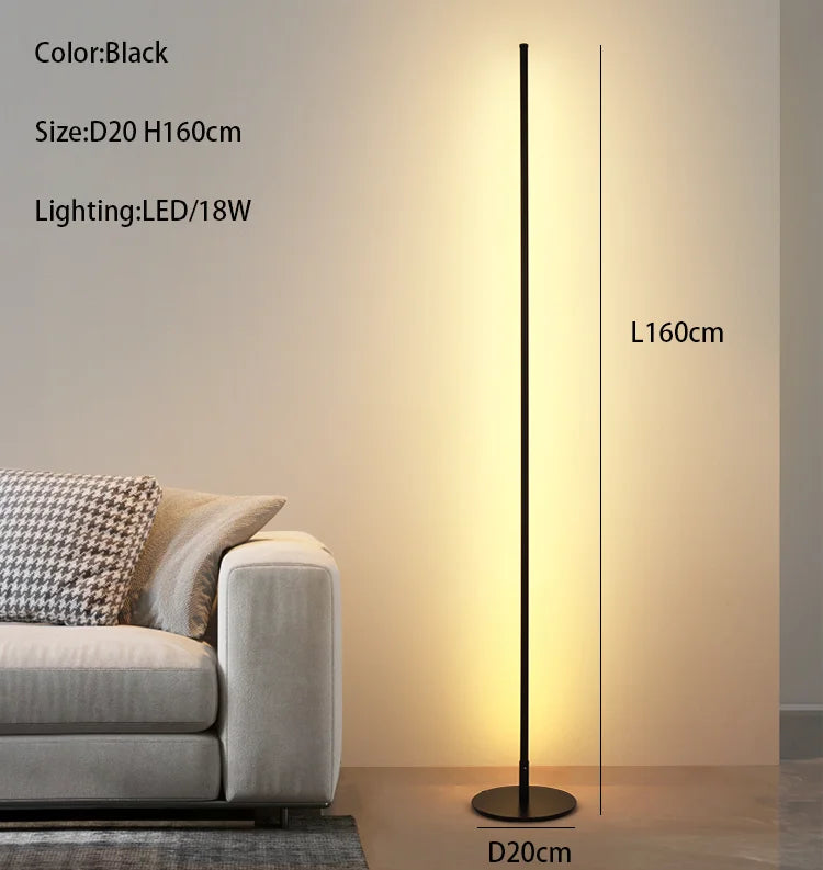 DecorBites™ LED Floor Lamp 15W Aluminum Iron Paint Black/White Living Room Bedroom Lighting