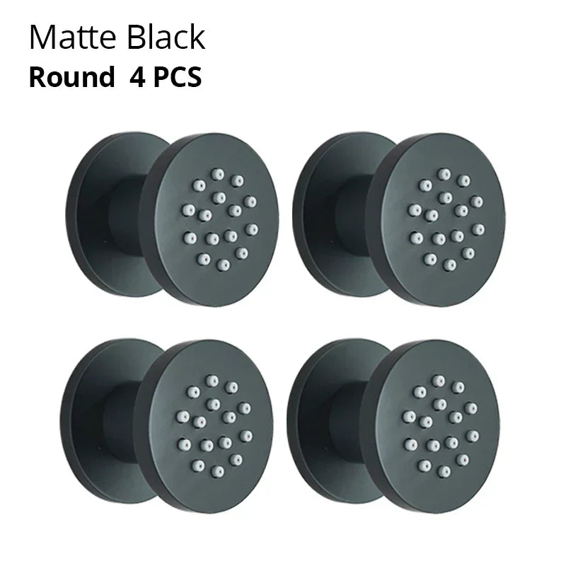 DecorBites™ Brass Body Round Shower SPA Jets for Luxurious Bathroom Massage Experience