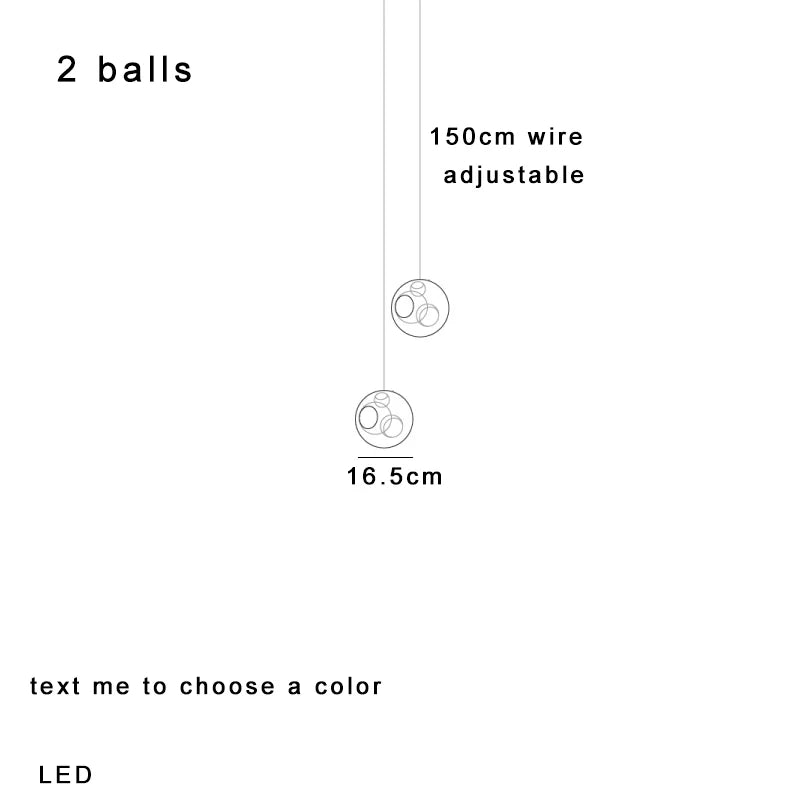 DecorBites™ Glass Ball Pendant Light: Modern Handmade Boho Sputnik Fixture for Living Room & Dining Room