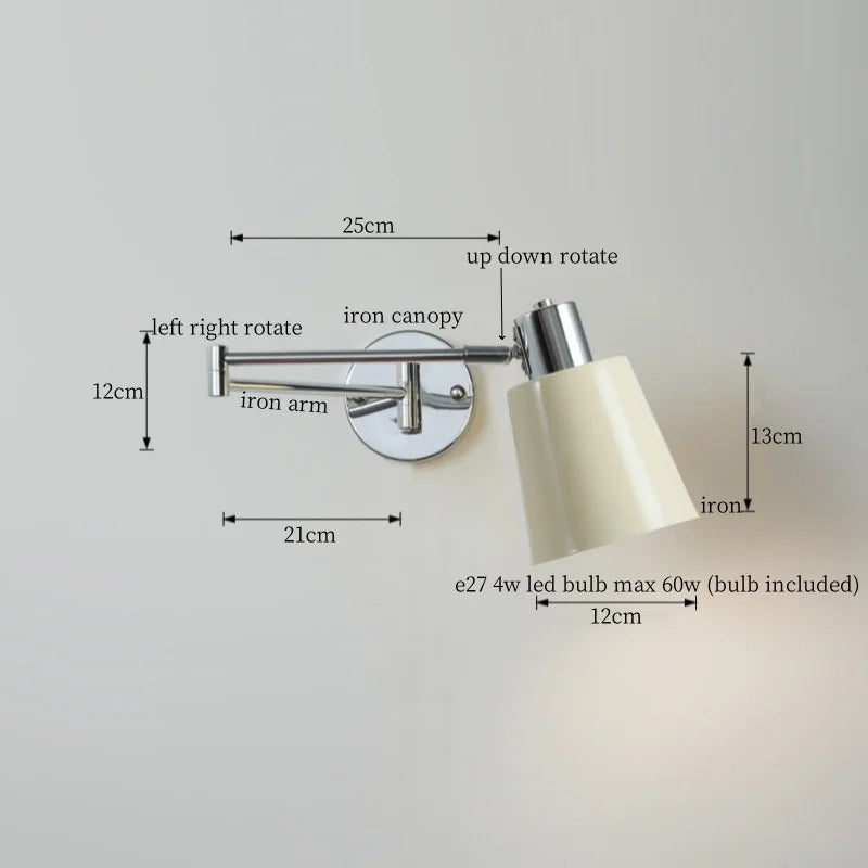 DecorBites™ Black Iron LED Wall Sconce for Home Decor - Modern Nordic Style