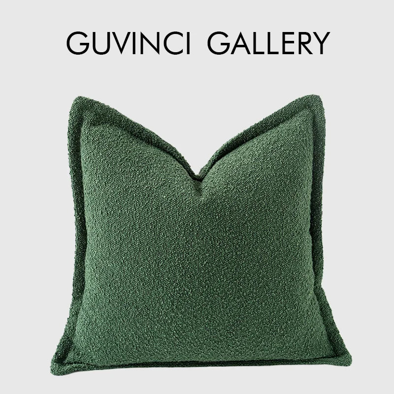 DecorBites™ Cozy Green Handmade Pillow Cover 45x45cm - Nordic Fall Winter Home Decor