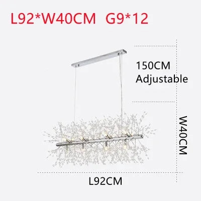 DecorBites™ Dandelion Chandelier LED Pendant Lamp for Dining Room Bedroom Shops