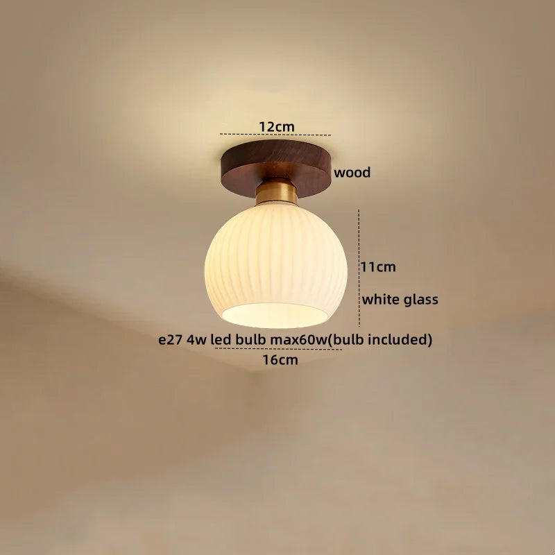 DecorBites™ Glass Copper LED Ceiling Lamp Modern Style for Home Decor and Restaurant