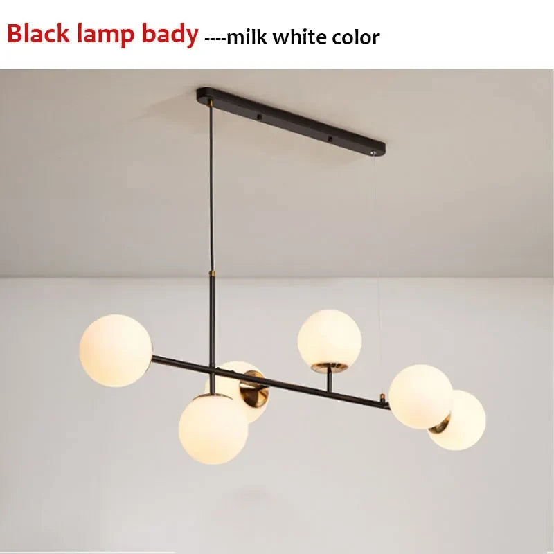DecorBites™ Glass Ball LED Pendant Light Modern Chandelier for Living Room Decor
