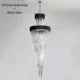 DecorBites™ Crystal LED Chandeliers: Luxury Multi-layer Staircase Lighting, Black Stainless Steel