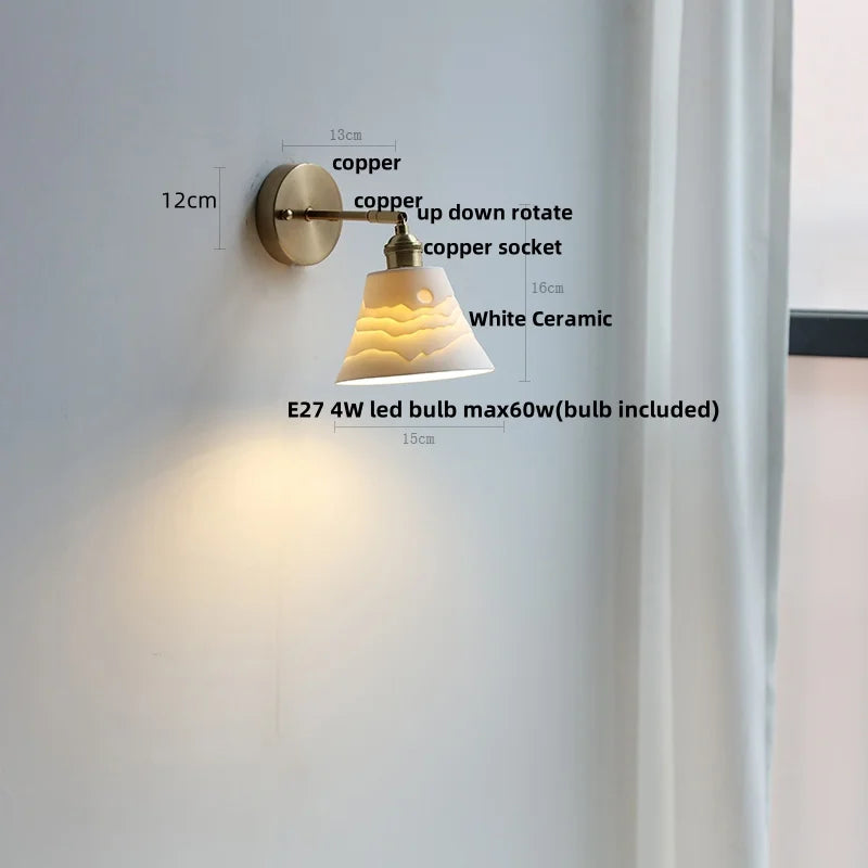 DecorBites™ Ceramic LED Wall Lights Rotatable Modern Stair Light Fixtures