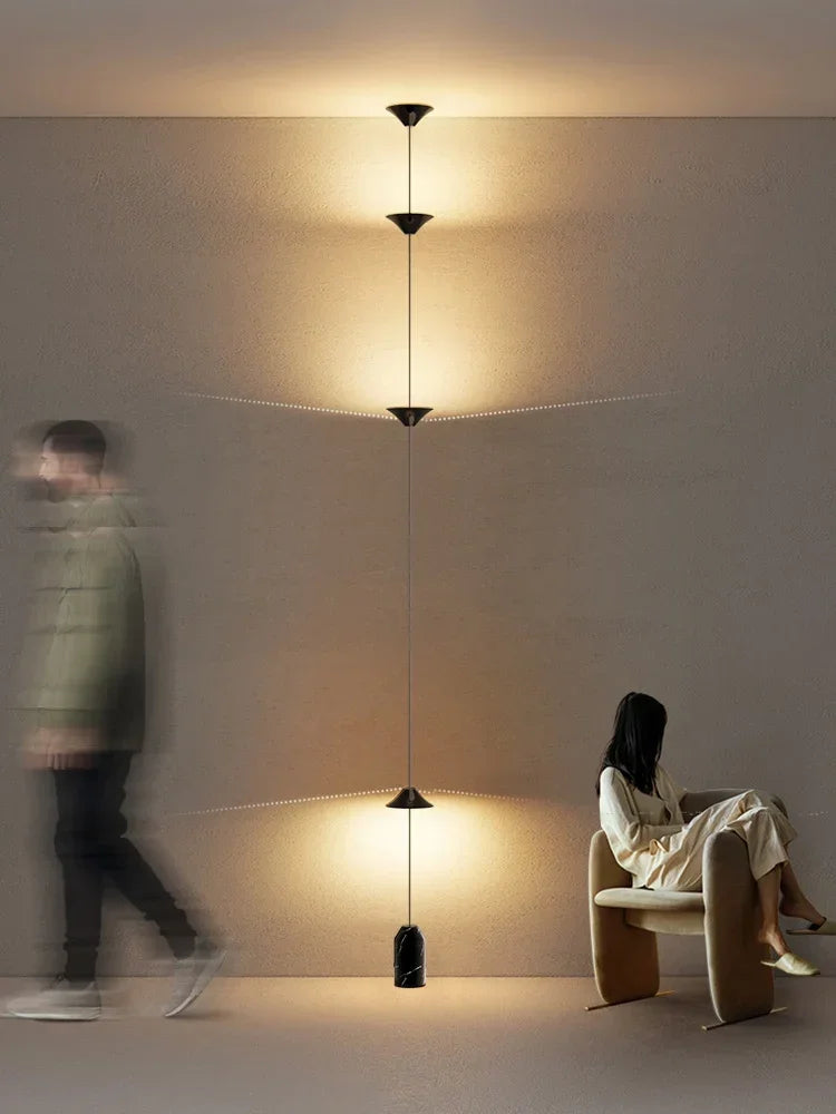 DecorBites™ Cone Design Art Iron Hanging Cable Floor Lamp