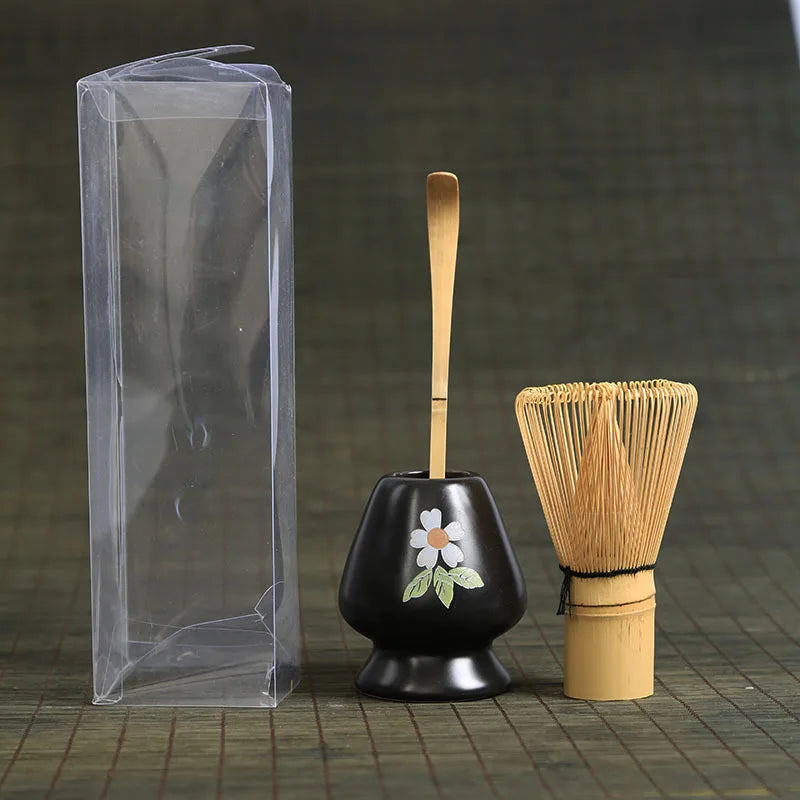 DecorBites™ Japanese Bamboo Tea Ceremony Set Matcha Whisk Brush Grinder Tools