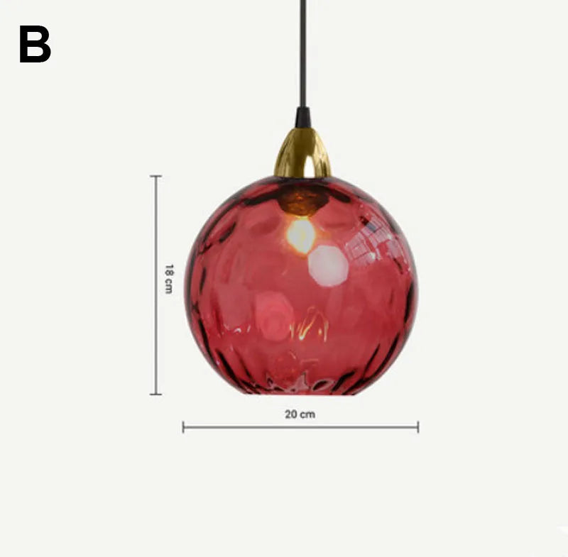 DecorBites™ Glass Ball Lustre Pendant Lights - Modern Kitchen Hanging Fixture