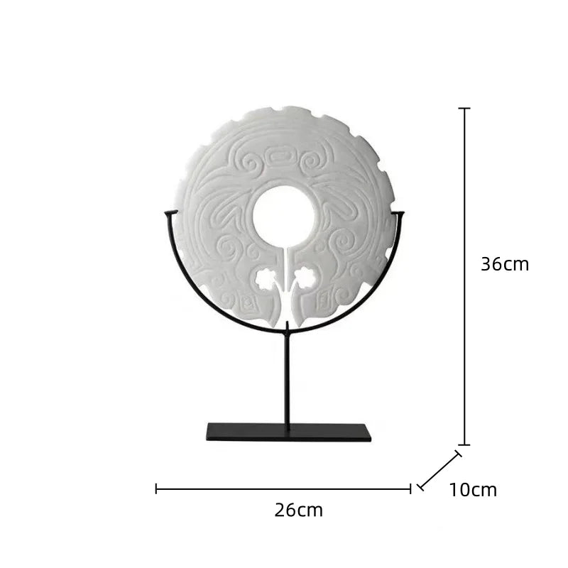 DecorBites™ Geometric Totem Resin Statue | Chinese Retro Home Decor Accessory