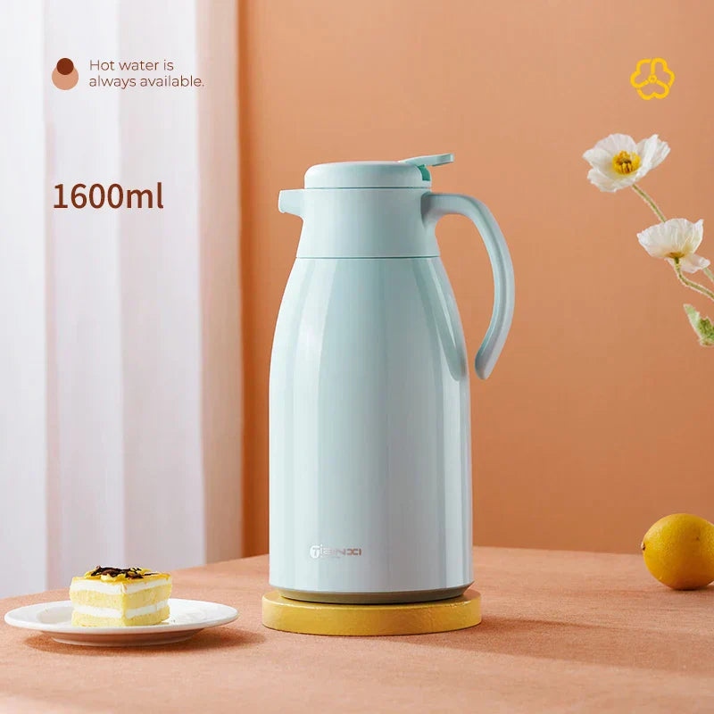 DecorBites™ Glass Insulation Kettle: Large Capacity Thermos Bottle for Long-Term Hot/Cold Drinks