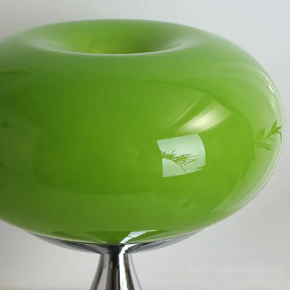 DecorBites™ Glass Bauhaus LED Table Lamp for Warm Living Room, Bedroom, Study & Work