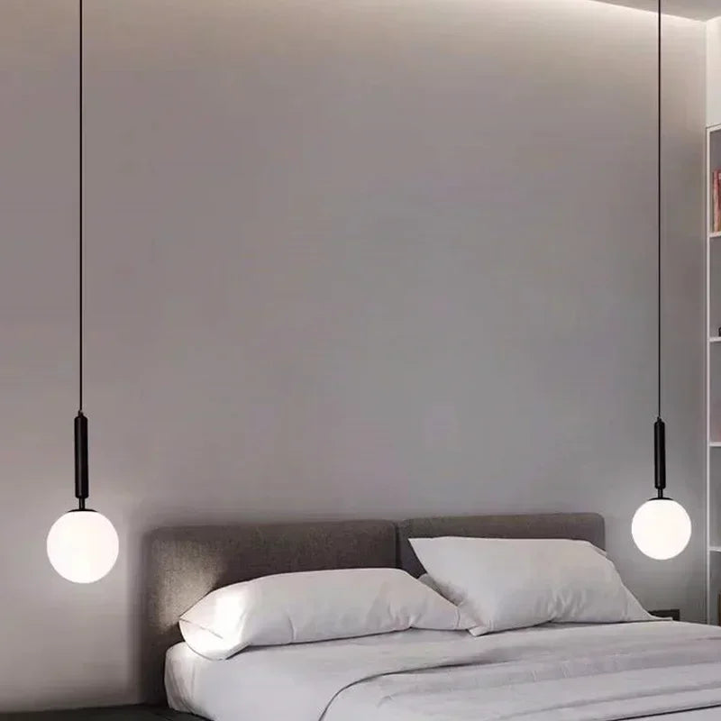 DecorBites™ Glass Ball LED Pendant Chandelier for Bedroom Dining Room Kitchen Island