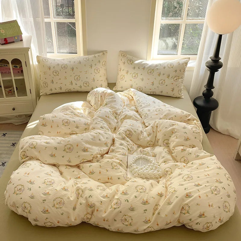 DecorBites™ Double-Layer Cotton Bedding Set - High-Quality, Ultra Soft Quilt Set