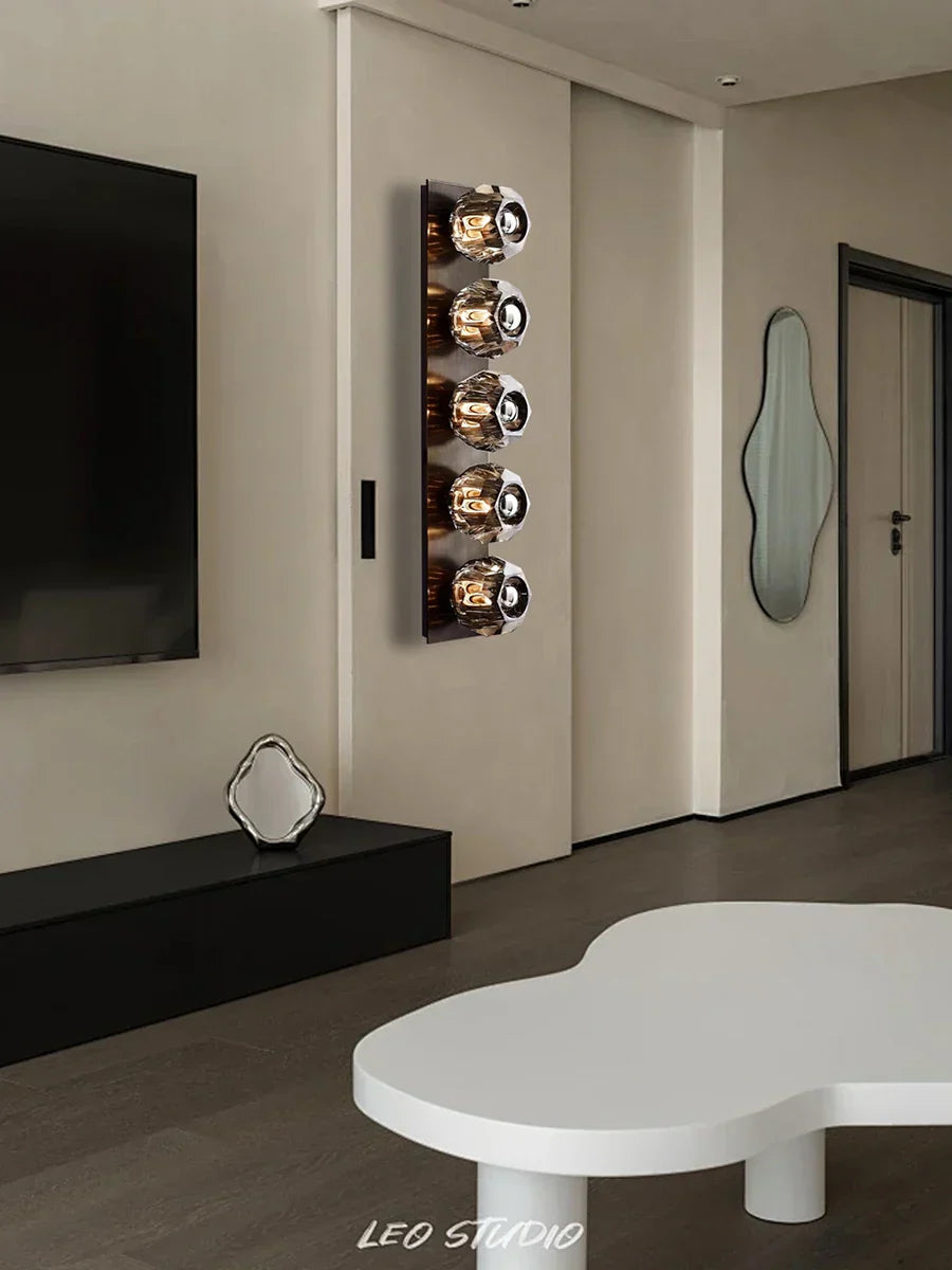 DecorBites™ Crystal Luxury Wall Lamp for Modern TV Background and Living Room Décor
