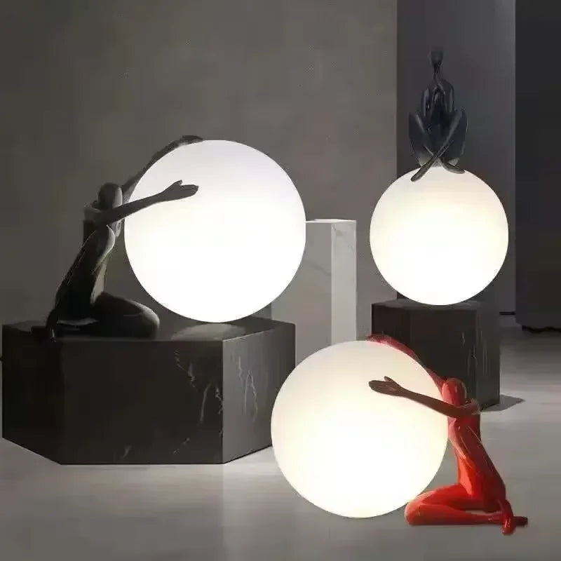 DecorBites™ Ball Holding Character Resins Lamp for Living Room Bedroom