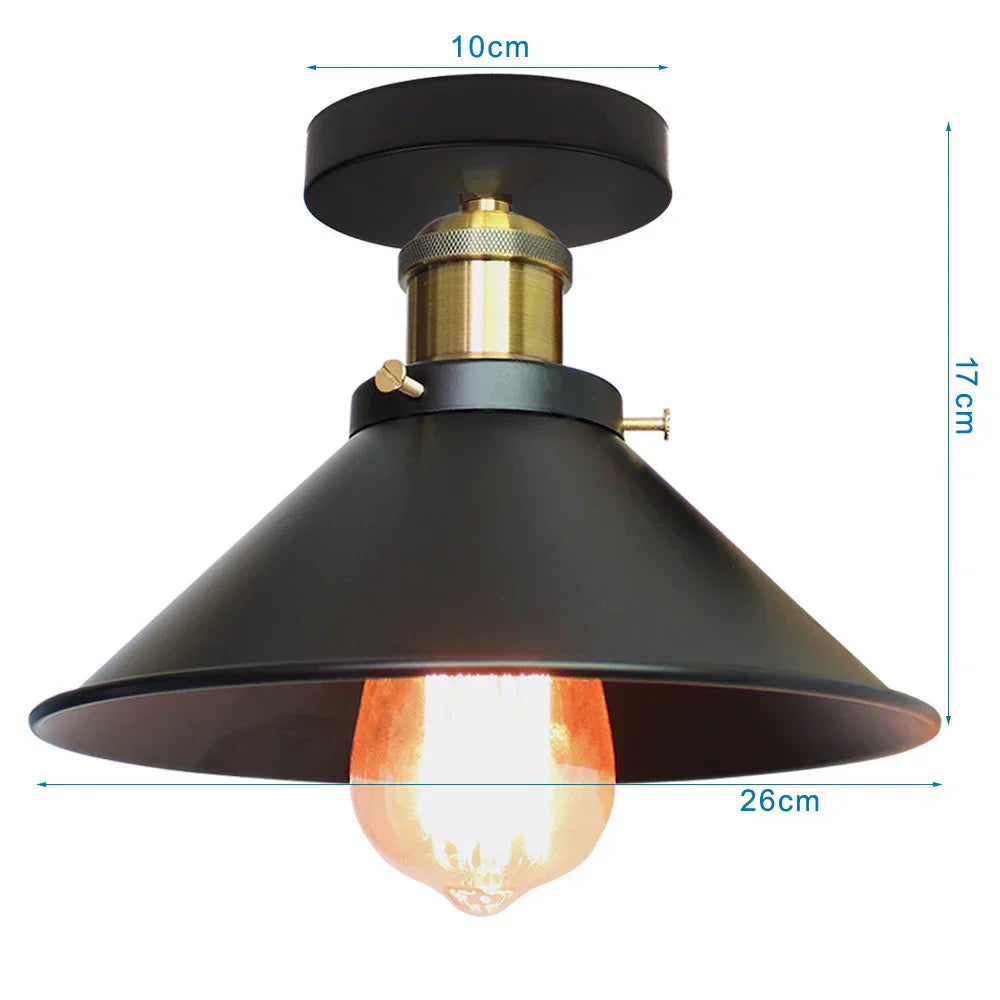DecorBites™ Industrial Flush Mount Light for Home Decor in Bedroom, Kitchen, Living Room