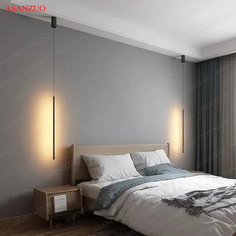 DecorBites™ LED Pendant Light: Adjustable Line Strip Hanging Lamp for Modern Home Decor