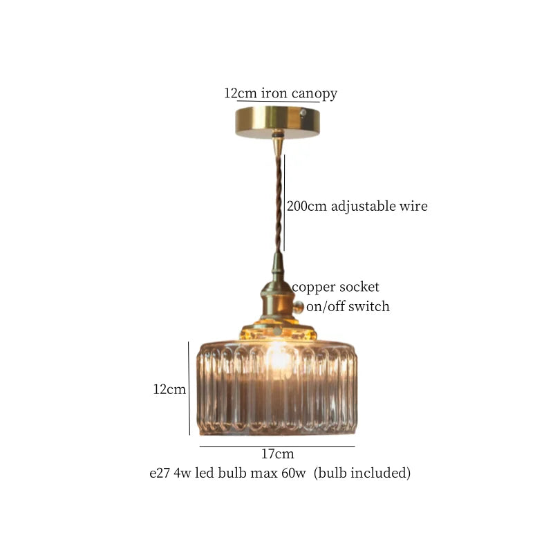 DecorBites™ Lotus Leaf Glass LED Pendant Light - Japanese Style Loft Bar Living Dining Bedroom