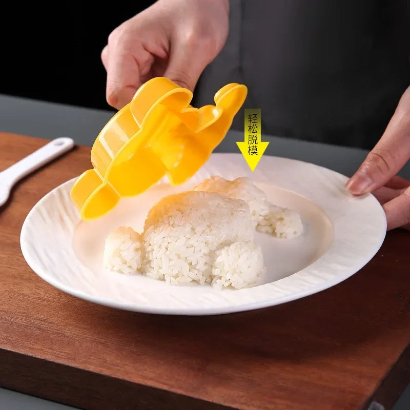 DecorBites™ Cartoon Animals Sushi & Sandwich Mold Set for Kids' Breakfast & Bento