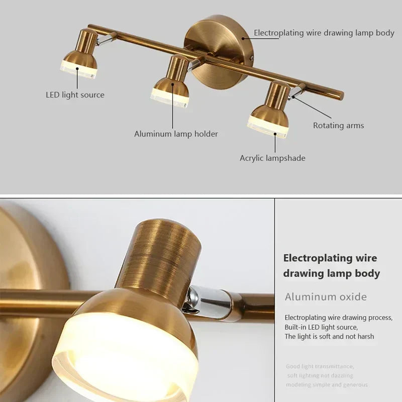 DecorBites™ LED Mirror Headlight Wall Lamp for Bathroom Bedroom Home Decor