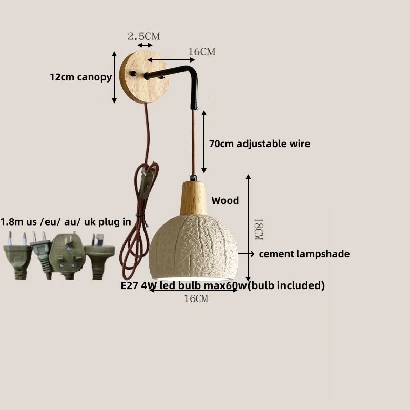 DecorBites™ LED Wall Light Fixture with Pull Chain Switch - Modern Nordic Design