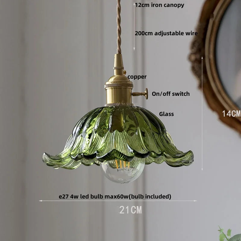 DecorBites™ Blue Glass LED Pendant Light: Modern Nordic Hang Lamp for Living, Dining, Coffee Room