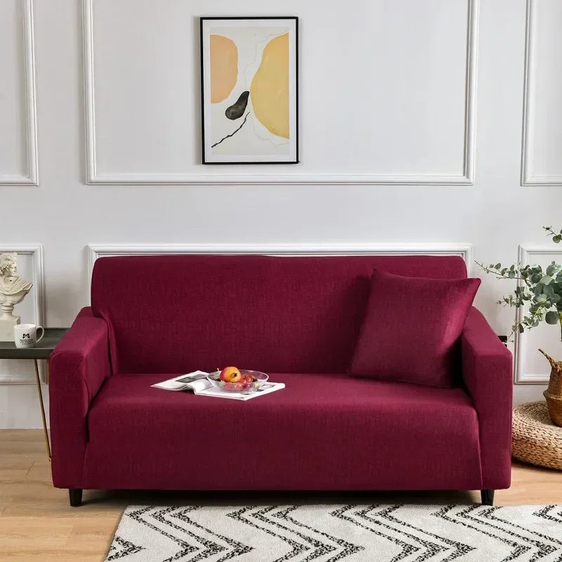 DecorBites™ Colorful Block Sofa Covers: Stretchy Loveseat Sectionals, Couch, Chair Slipcover